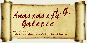 Anastasija Galetić vizit kartica